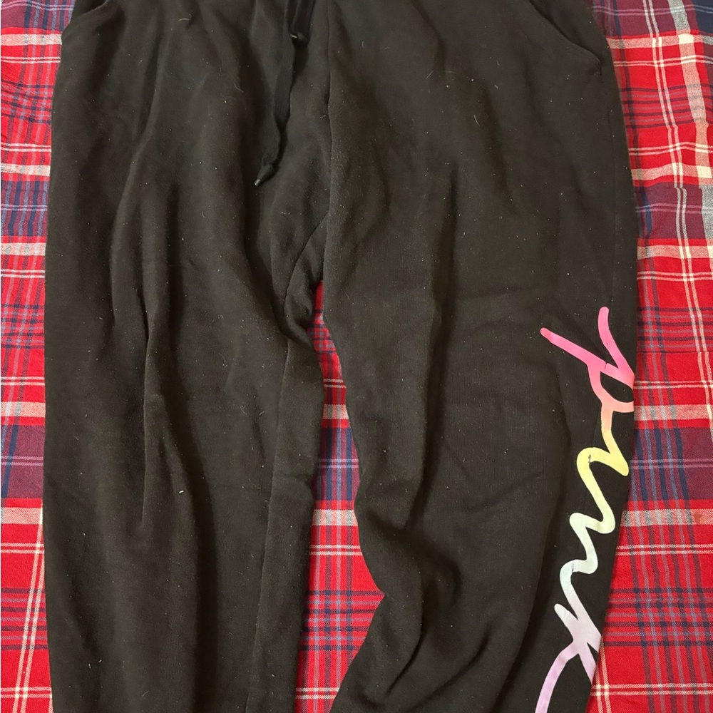 PINK Victoria's Secret Black & orange Joggers (bundle)